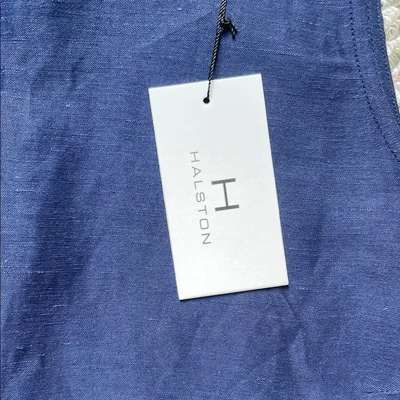 Halston Navy Sleeveless Top - Picture 3 of 4
